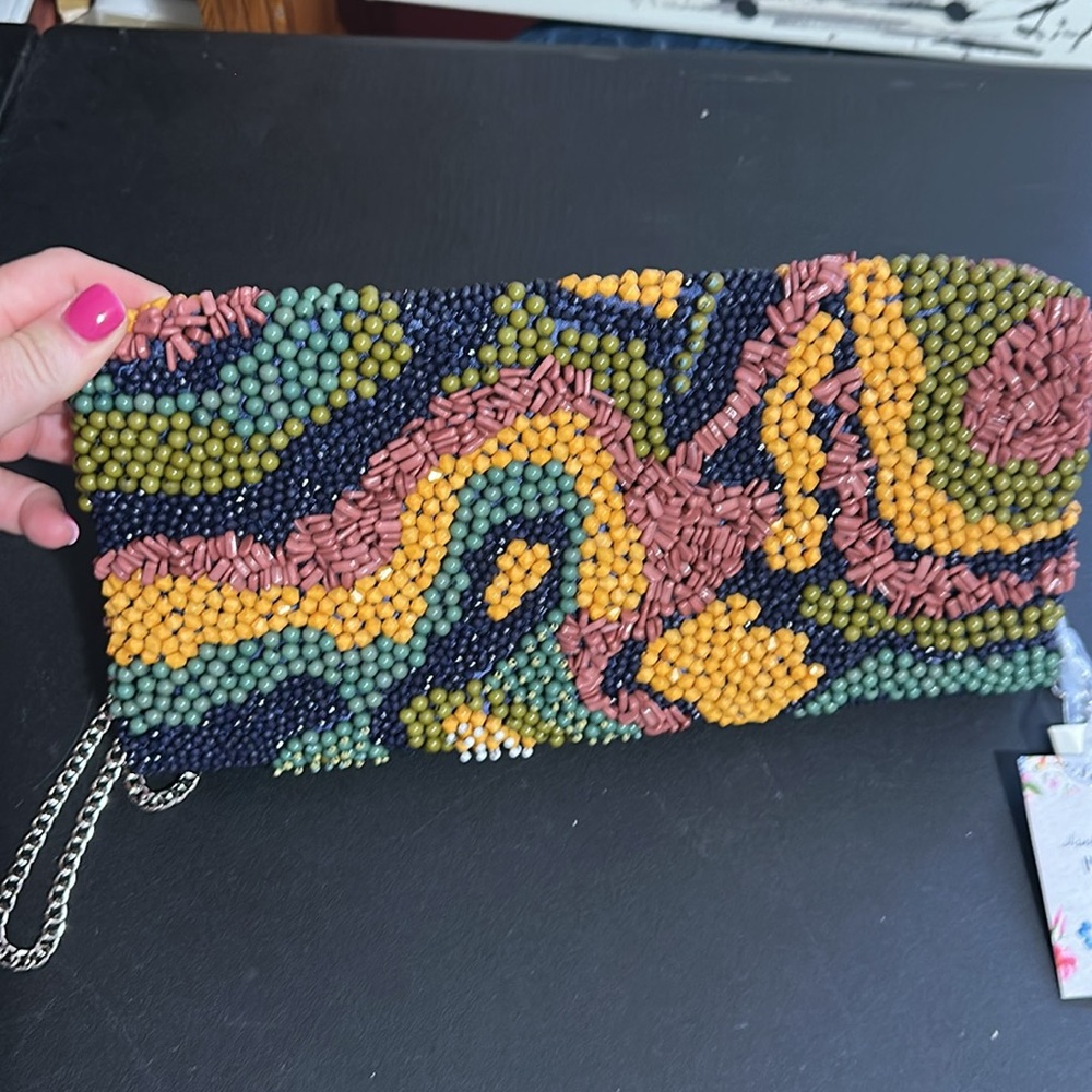 Made In India Fall Multi-Colored Beaded Crossbody… - image 2